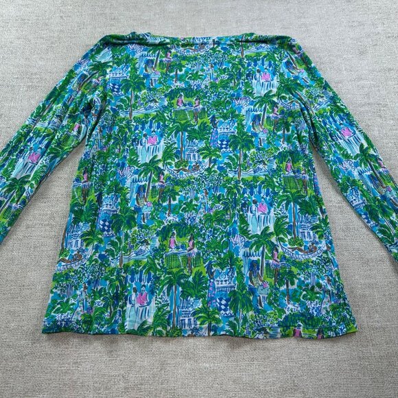 Lilly Pulitzer Women's Medium Long-Sleeved Multicolor Tunic Shirt - Picture 3 of 10